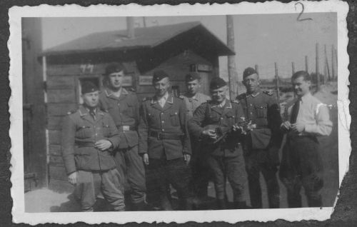 Belzec SS-staff in front of entrance gate.Tomaszow Lubelski 